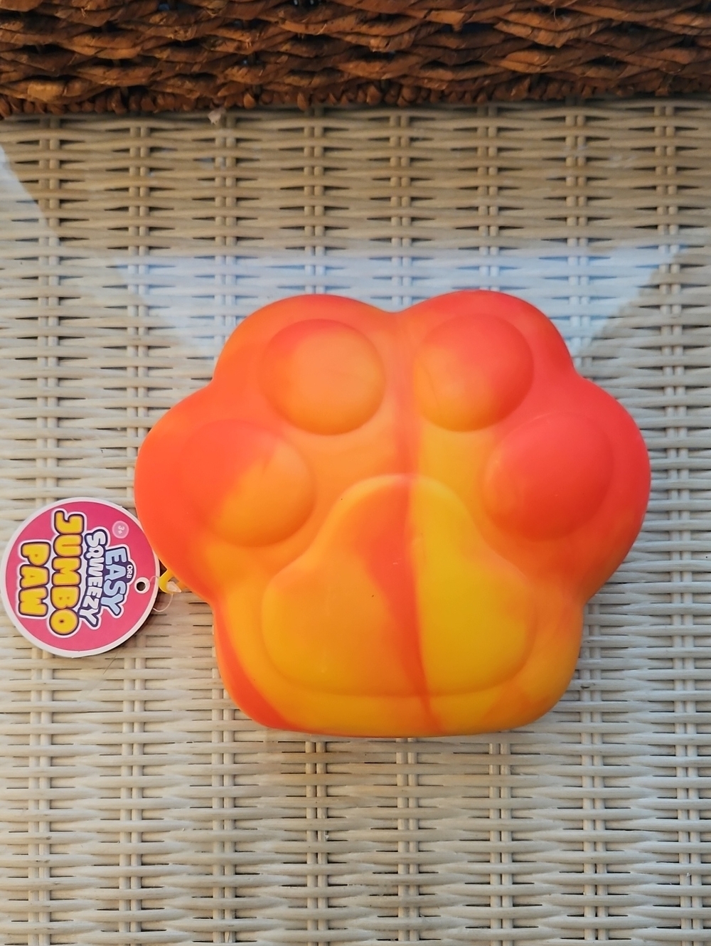 Rare ORB Easy Squeezy Jumbo Tie Dye Squishy Paw